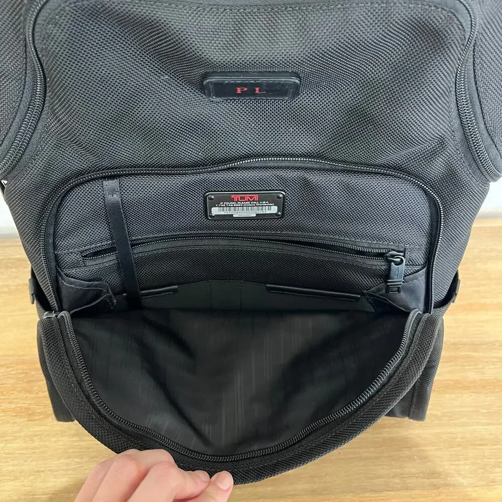 TUMI Alpha Slim Solutions Brief Pack 26172DH Black Nylon Backpack